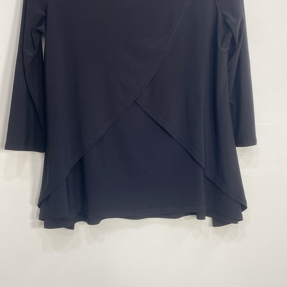 IC By Connie Blouse Boho Layered Women's Medium Black - Picture 3 of 9